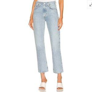 AGOLDE Mia Mid Rise Straight In Blue 24